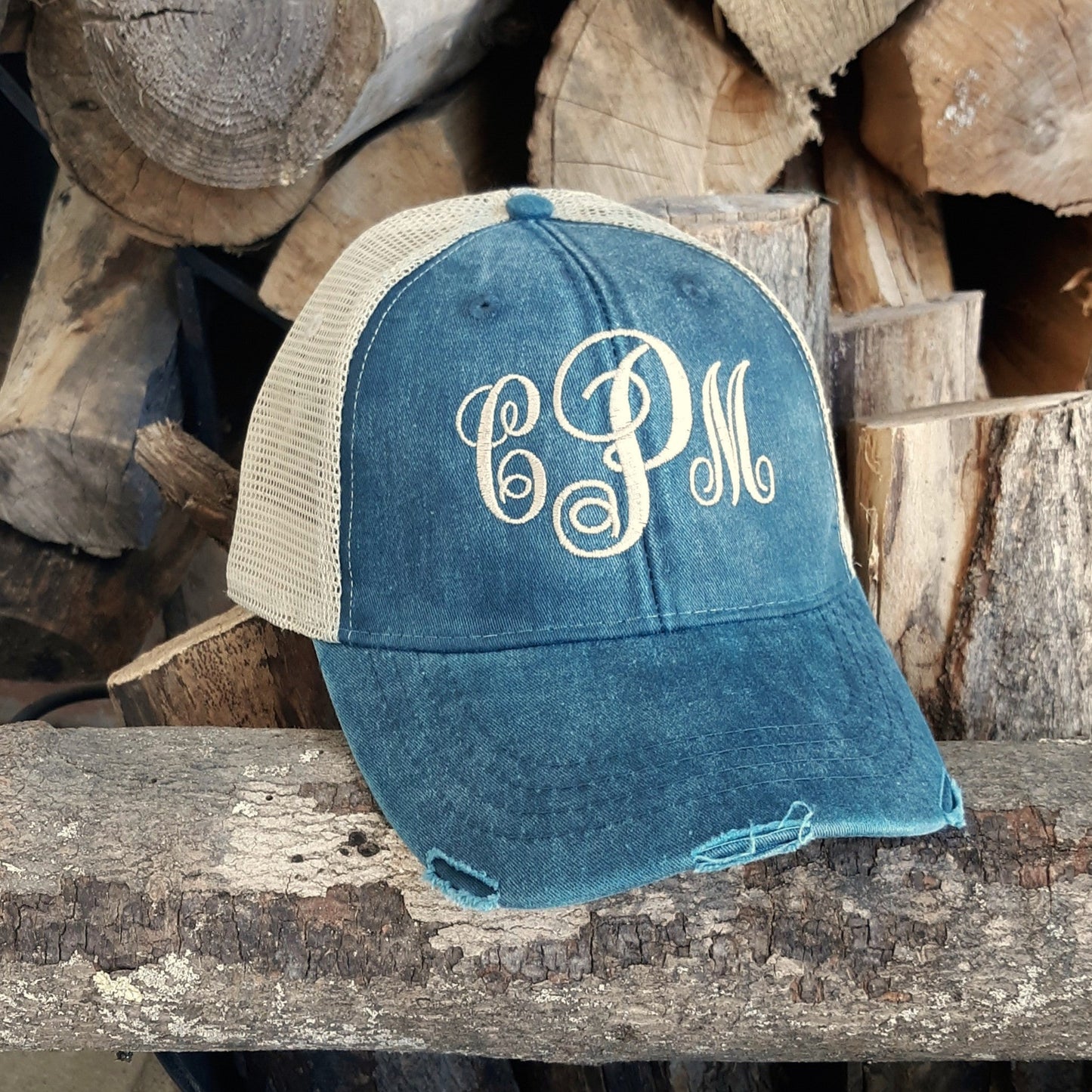 Monogrammed Trucker Hat Personalized with Embroidery