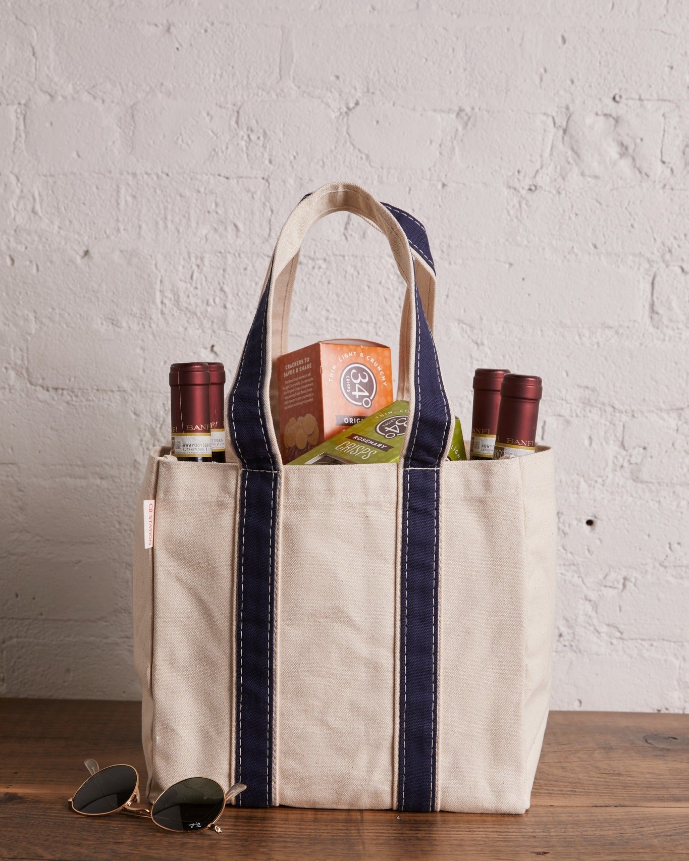 Personalized Four Bottle Wine Tote Bag
