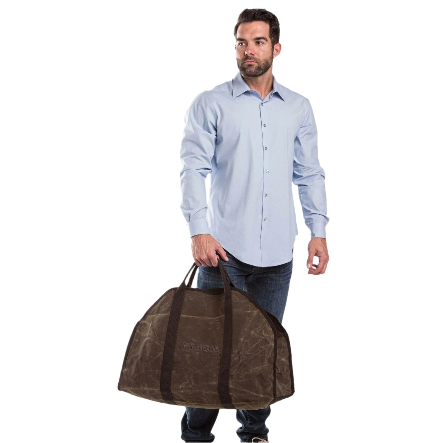 Monogrammed Firewood Bag Carrier