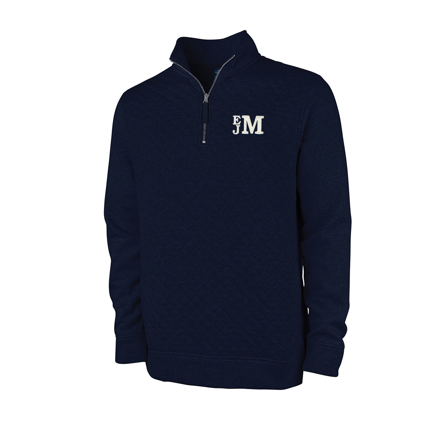 Men's Quilted Quarter Zip Sweatshirt Personalized
