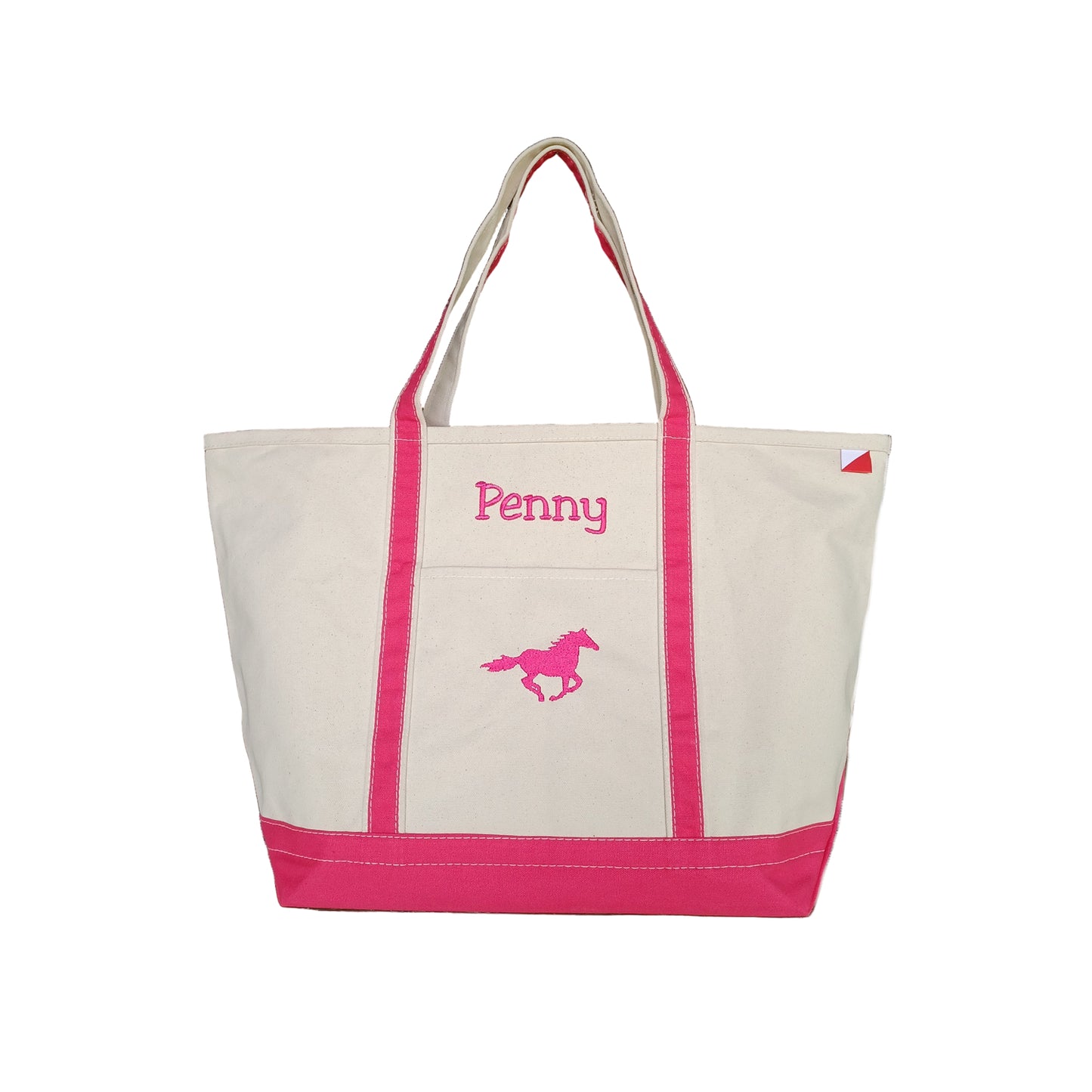 Horse Tote Bag, Riding Bag, Barn Bag with zipper top