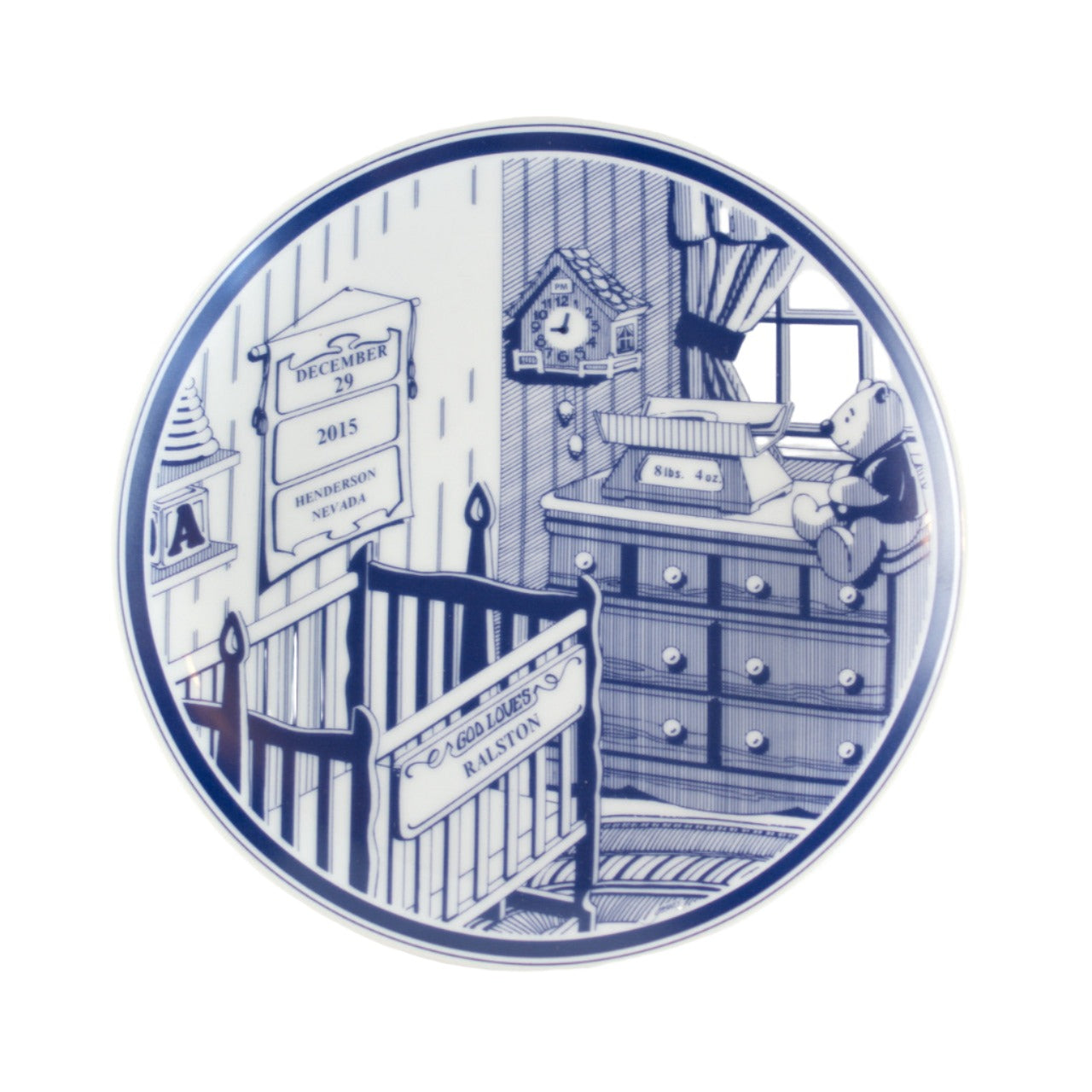 Baby Birth Plate Personalized Keepsake