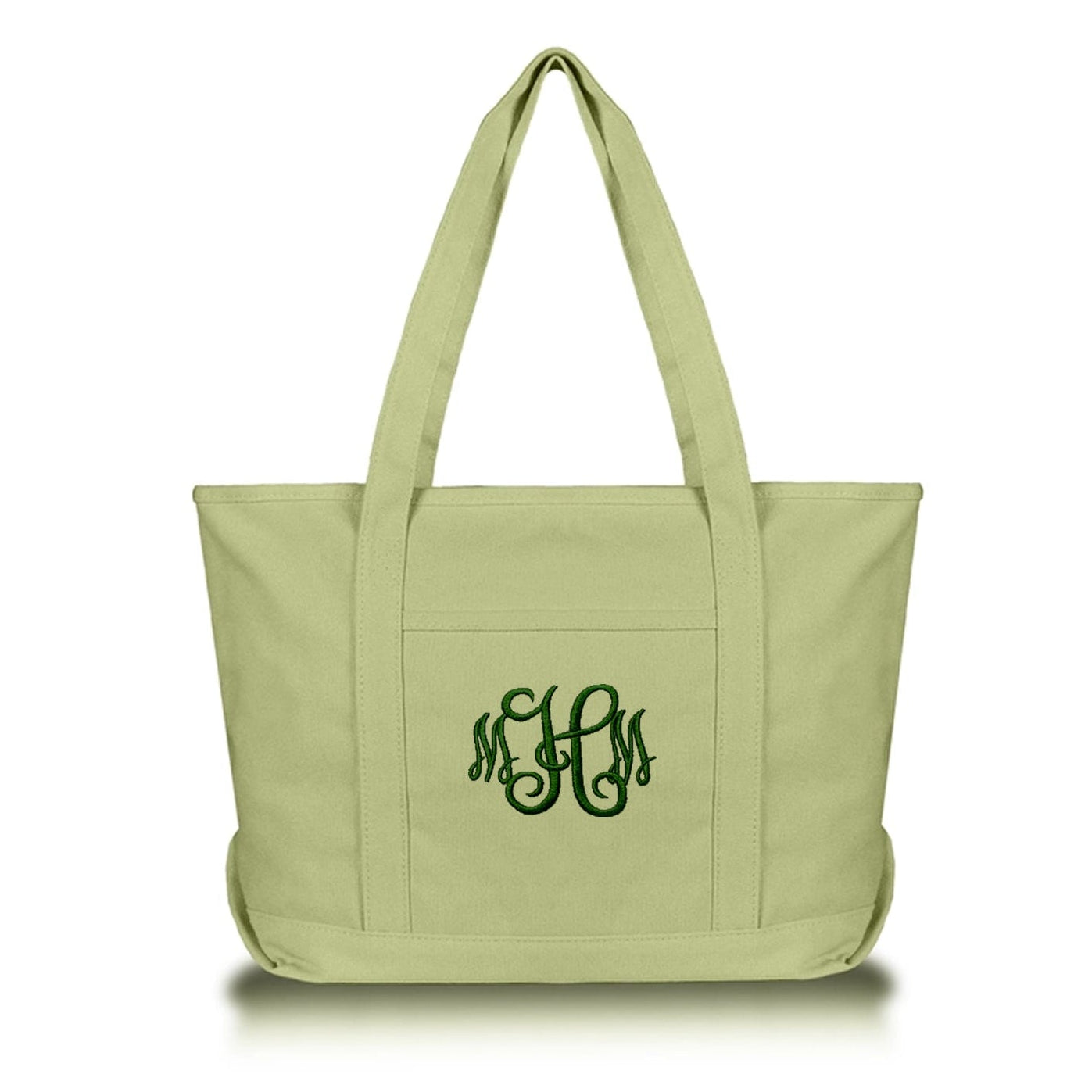 Monogram Tote Bag - 12 solid colors