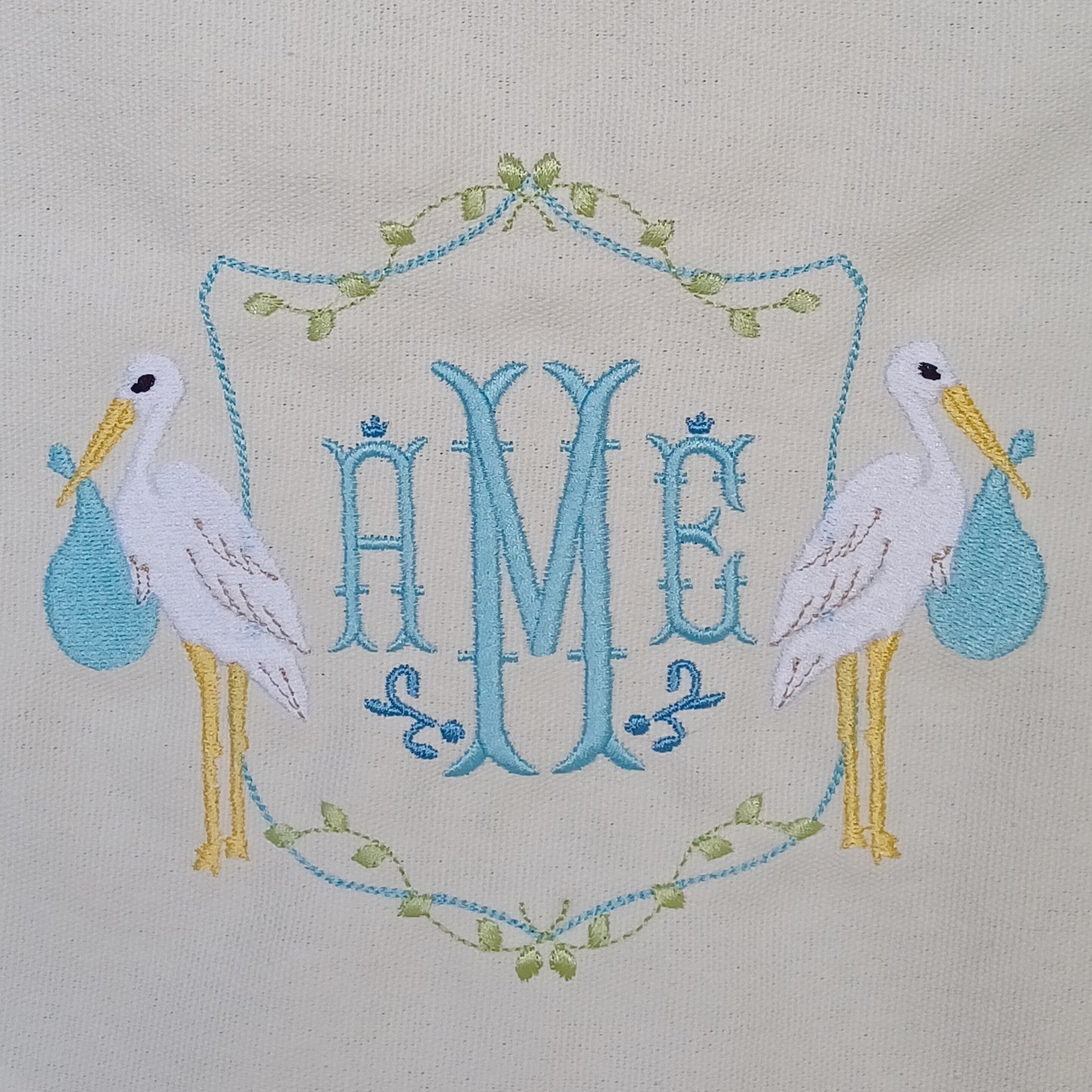 Heirloom Style Baby Quilt with Monogram