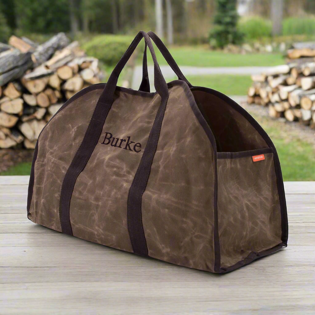 Waxed Canvas Log Carrier