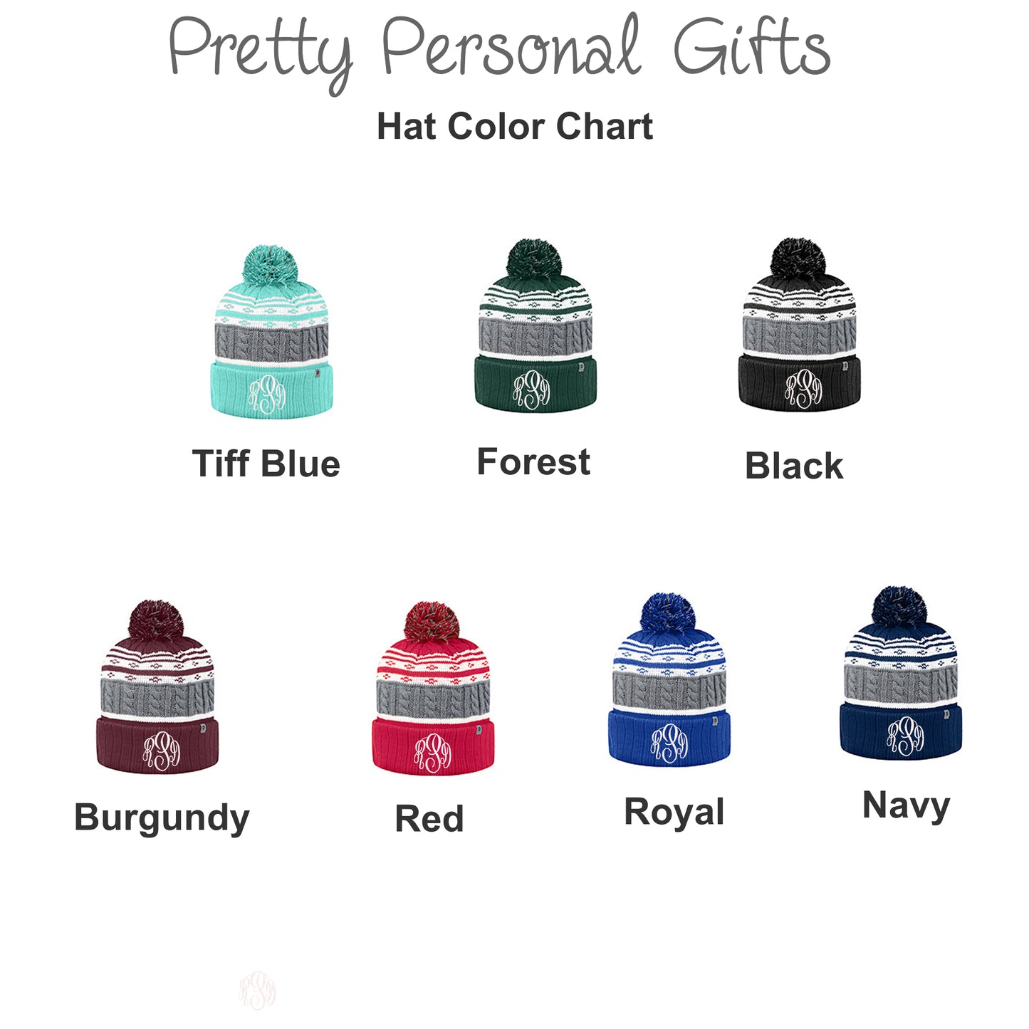 Knit Winter Hat Personalized