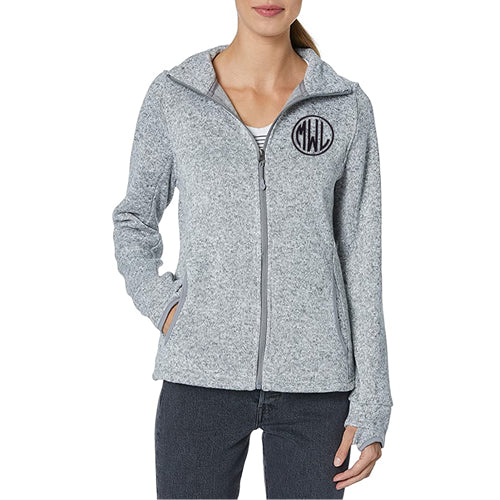 Monogrammed Charles River Apparel Heathered Fleece Jacket