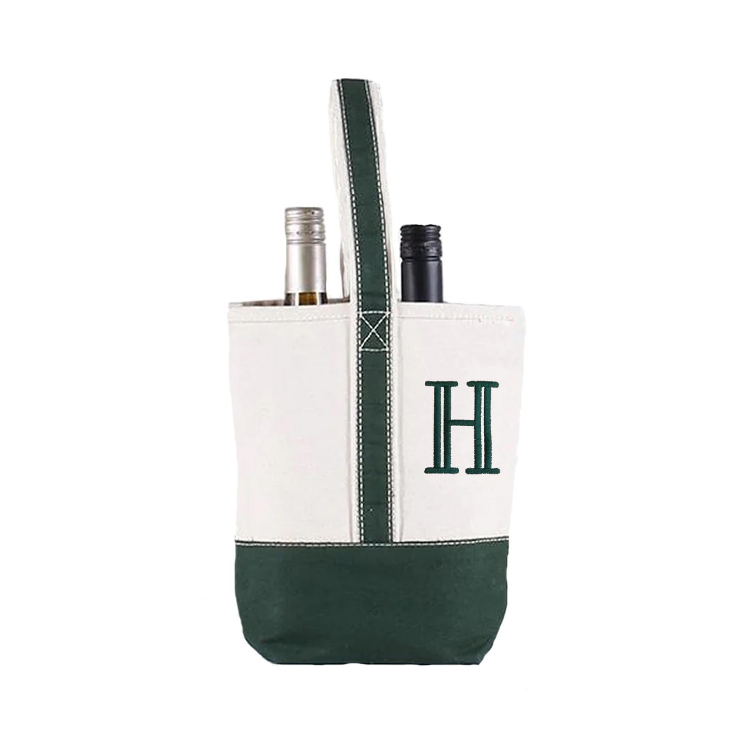 Personalized Wine Tote Bag - 2 Bottle