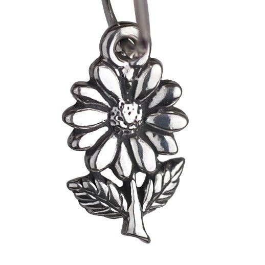 mini flower charm sterling silver