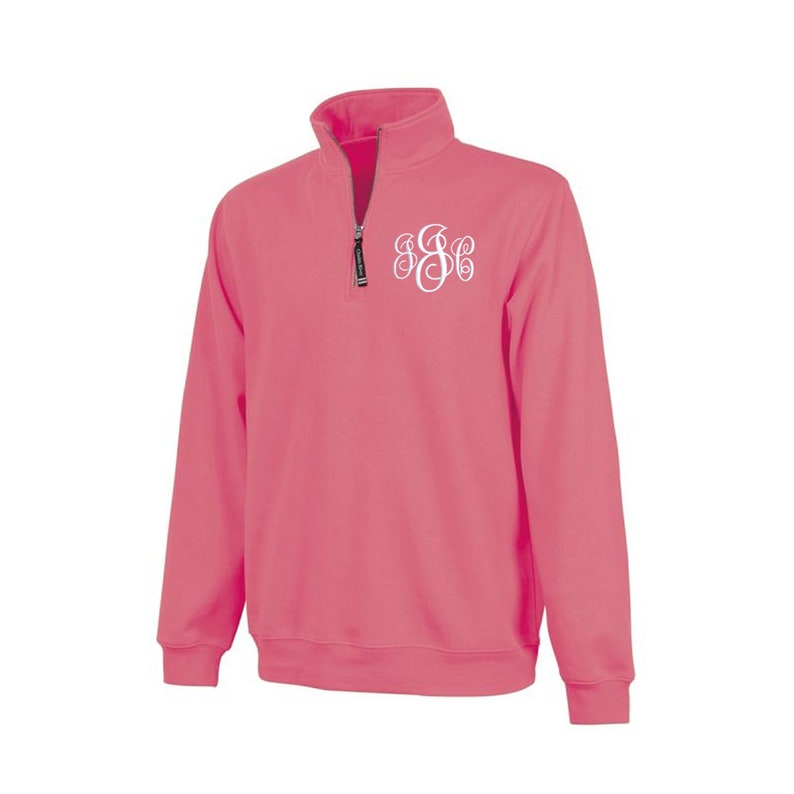 Charles River Apparel Crosswind Quarter Zip Pullover with monogram