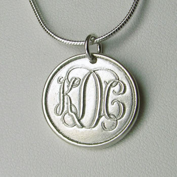 Fine Silver Monogram Charm – Pretty Personal Gifts