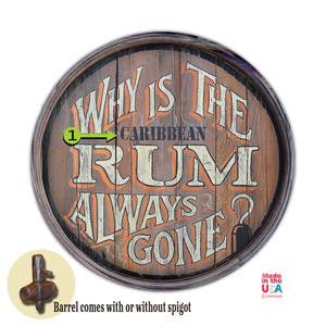 Personalized Barrel End Rum Sign