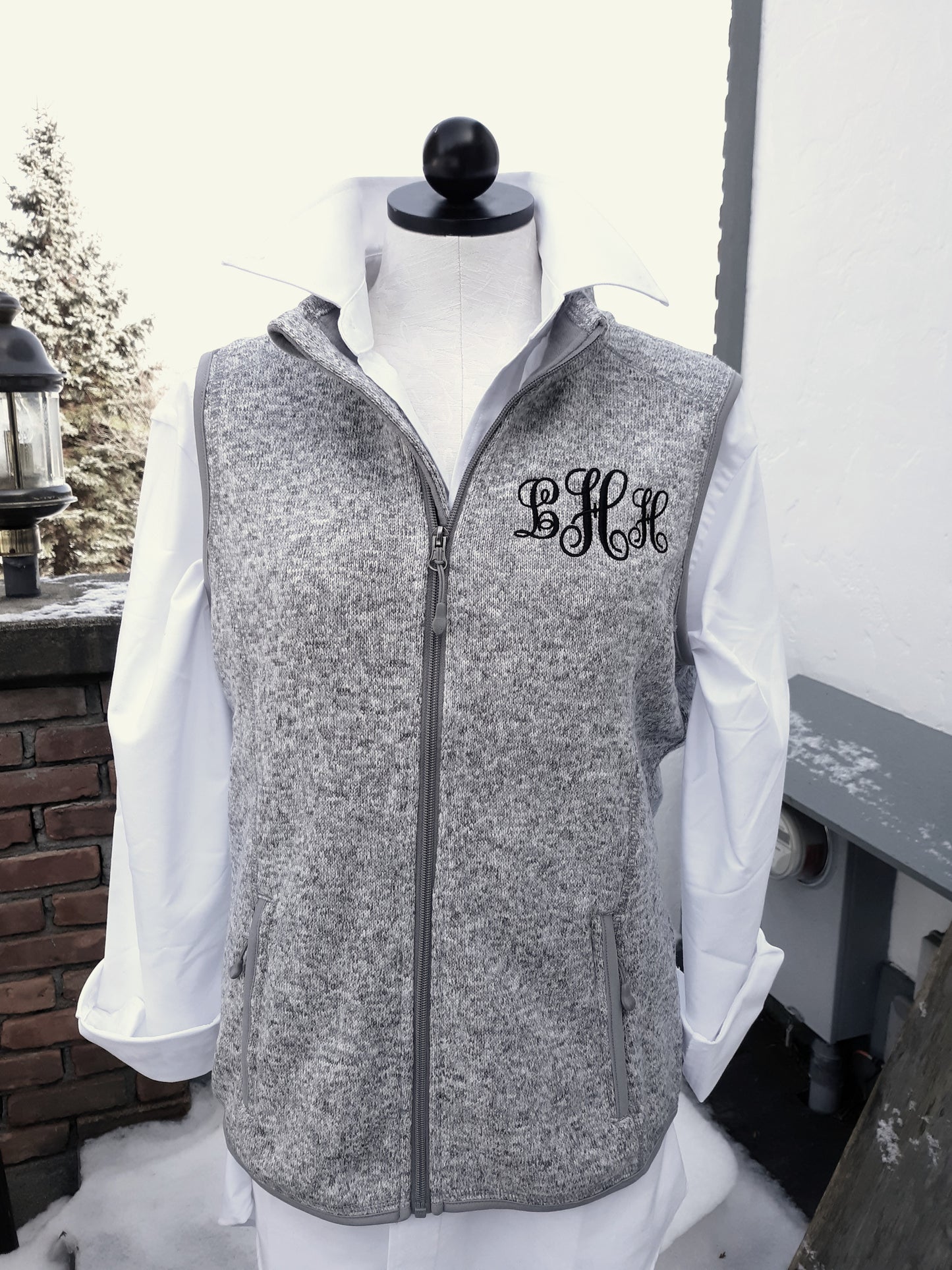 Ladies Knit Sweater Vest with Monogram
