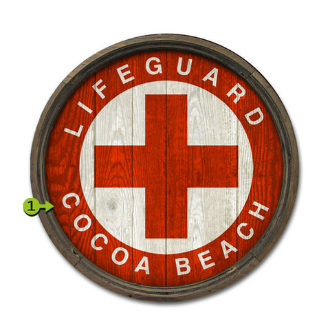 Personalized Barrel End Lifeguard Beach Sign