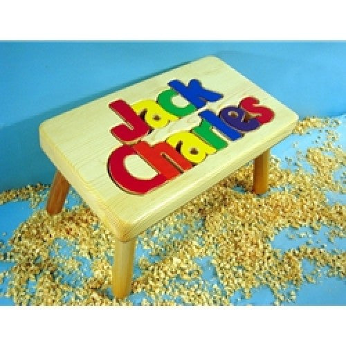 Wooden Name Puzzle Stool