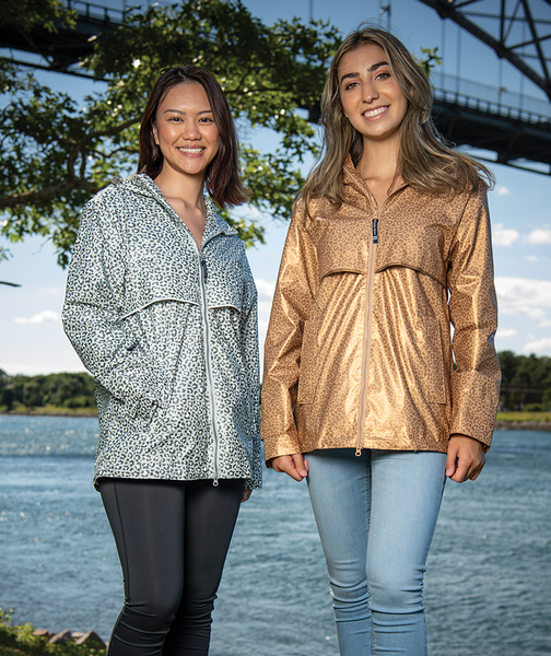 Leopard Print Rain Jacket with Monogram Pretty Personal Gifts