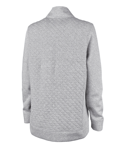 Ladies Monogrammed Quarter Zip Pullover - Quilted Sweatshirt