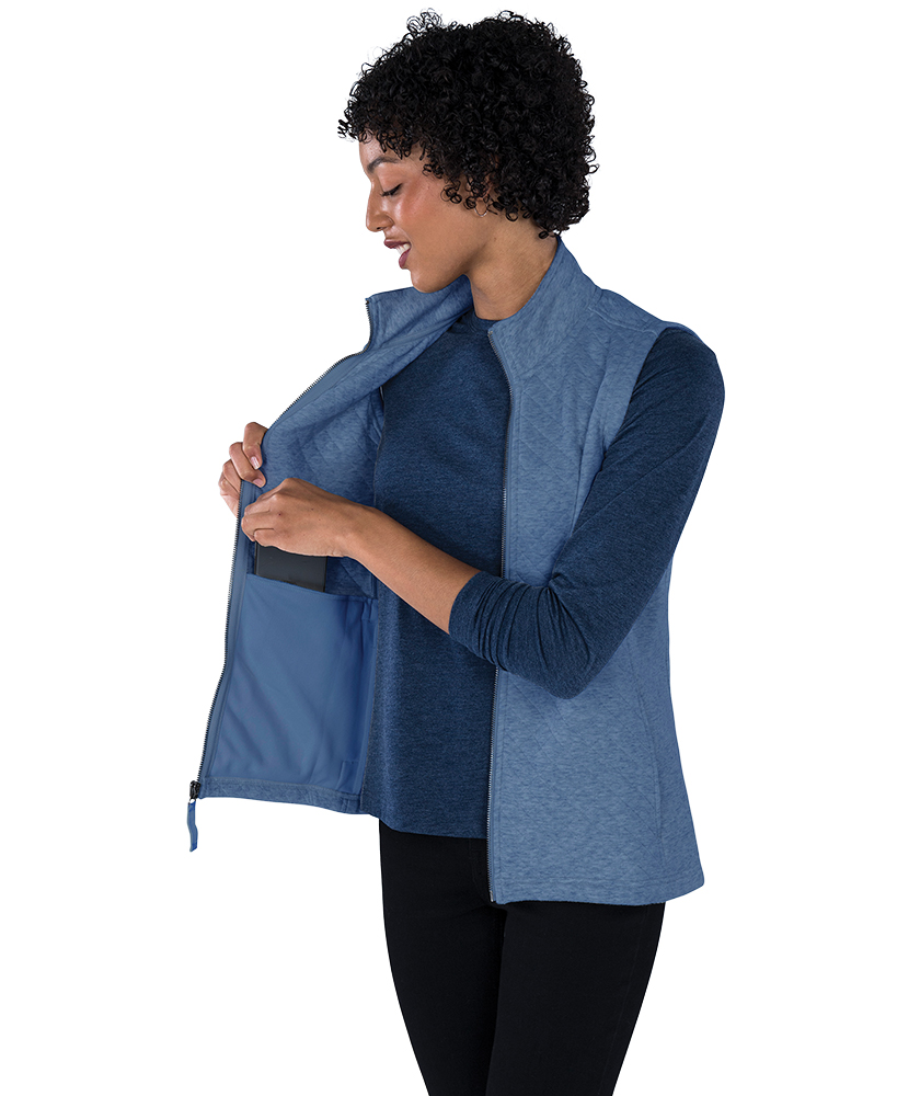 Quilted Vest With Any Lake Name - Ladies