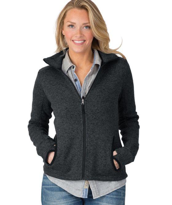 Monogrammed Charles River Apparel Heathered Fleece Jacket