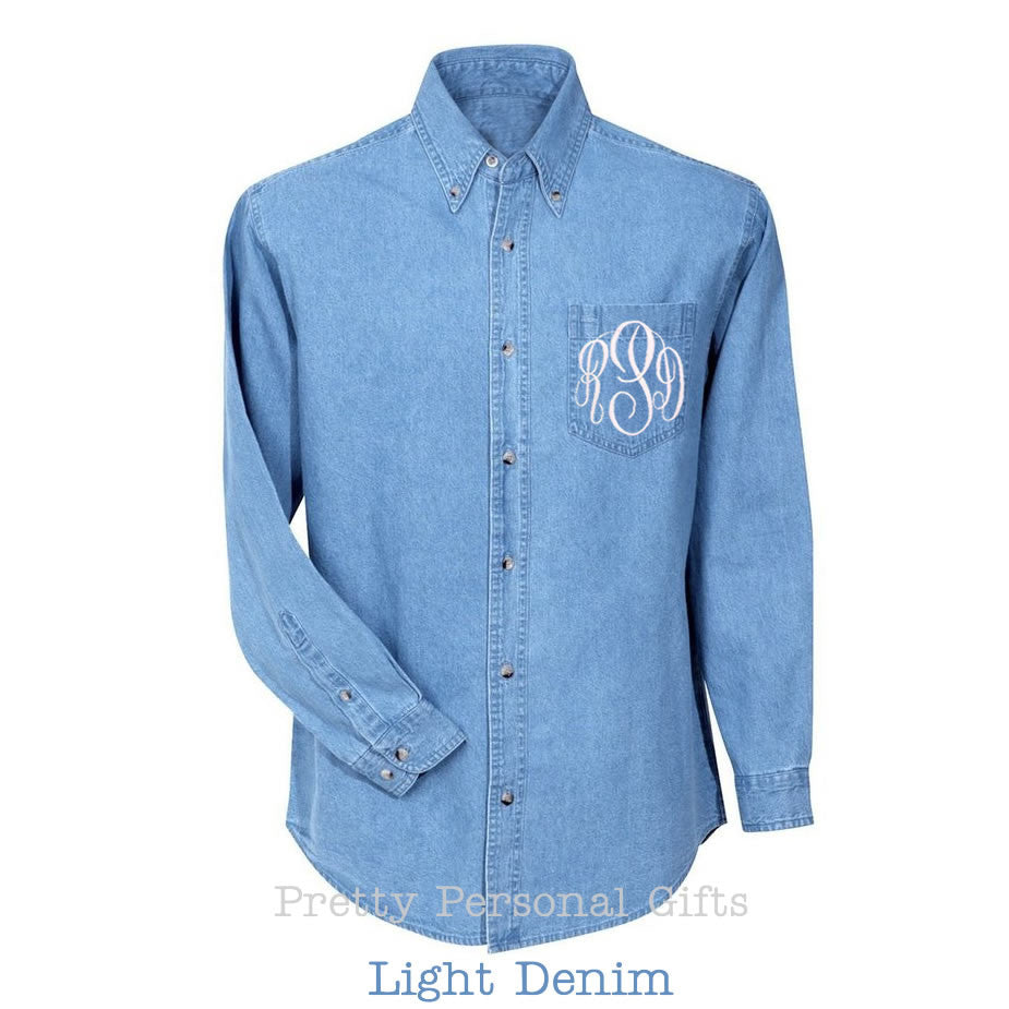 Denim Shirt with Monogram