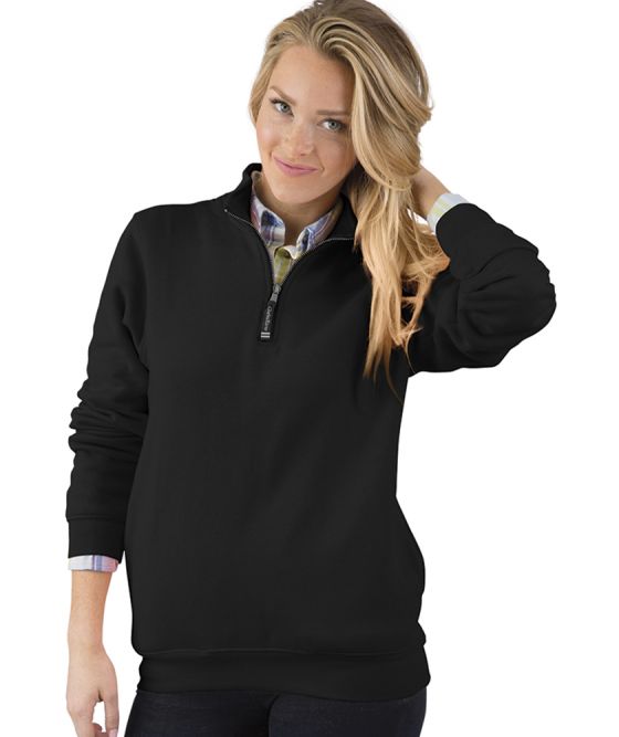 Charles River Apparel Crosswind Quarter Zip Pullover with monogram