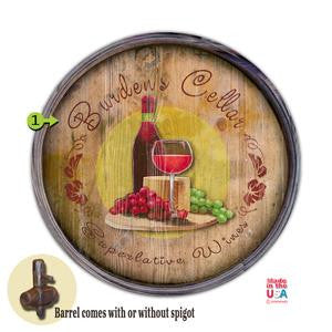Personalized Barrel End Superlative Wine Sign