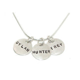 hand stamped name charm