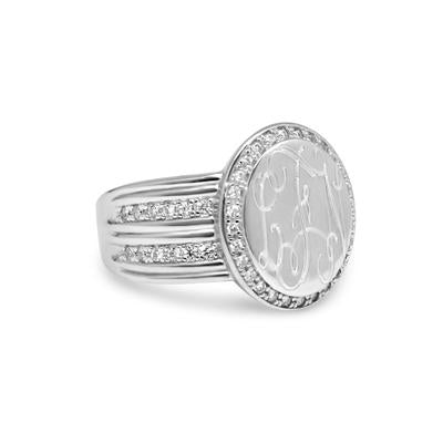 monogram ring engraved
