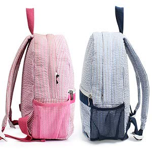 seersucker backpacks for toddlers, side view of backpack
