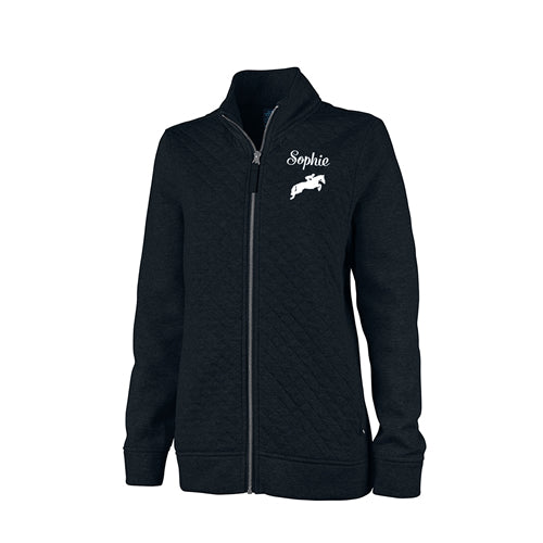 Ladies Horse Jacket - Quilted Full Zip Sweatshirt