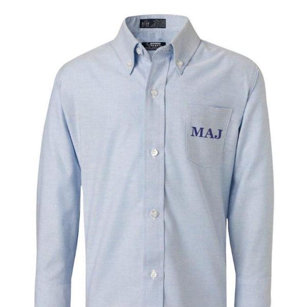 Toddler Dress Shirt - Chambray or White Monogrammed Oxfords