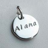 fine silver hand stamped charm