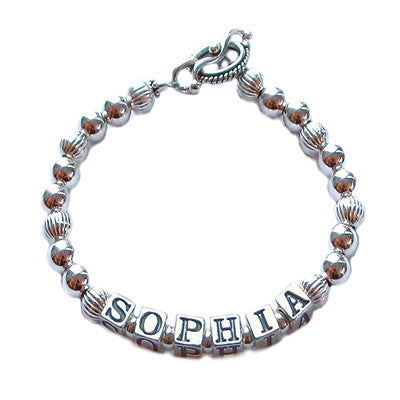 personalized bracelet with name sterling silver
