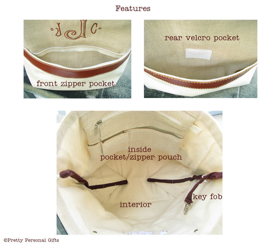 Jute Leather Tote Bag