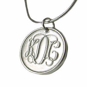 Monogram charm silver