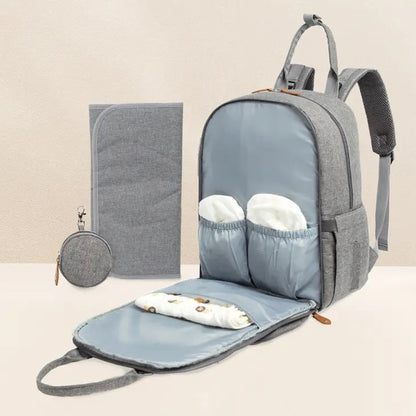 Quilted Diaper Bag Backpack with Pacifier Charm Pod - 3 colors