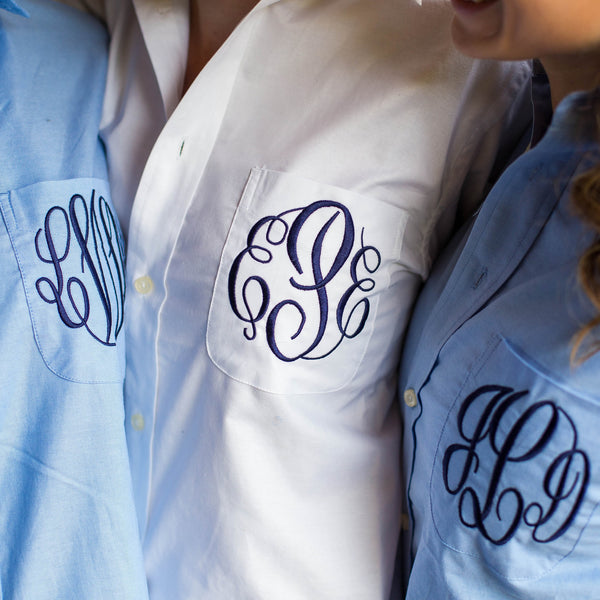 Monogrammed Button-Down Men's Shirt - Personalized Brides