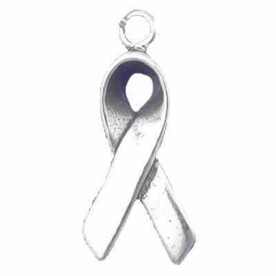 Awareness Ribbon Charm - Sterling Silver
