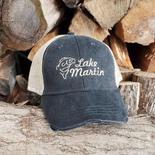 Fishing hat with any lake name