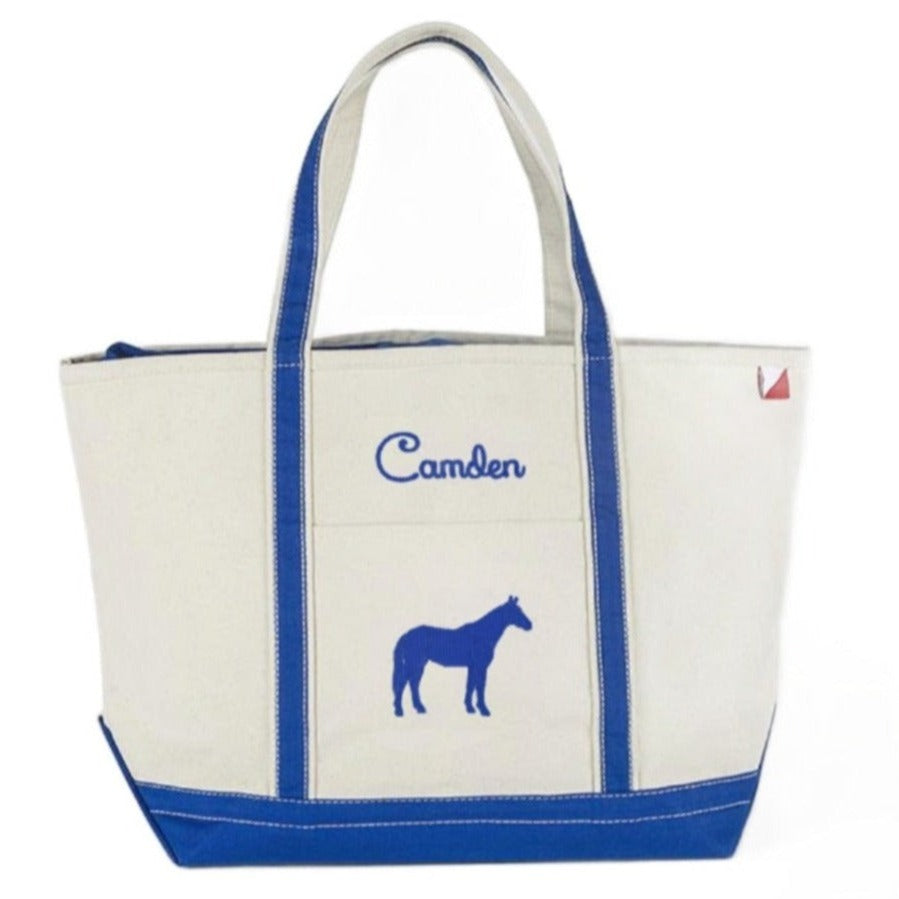 Horse Tote Bag, Riding Bag, Barn Bag with zipper top – Pretty Personal Gifts