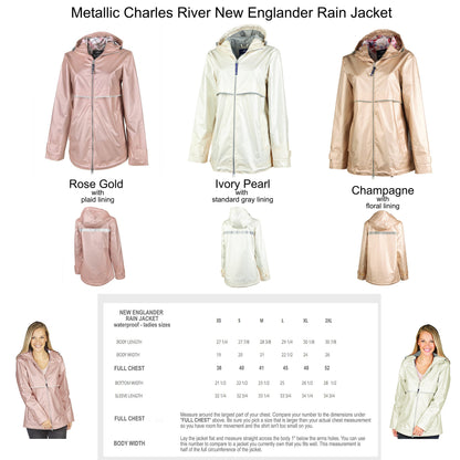 Charles River New Englander Rose Gold Rain Jacket