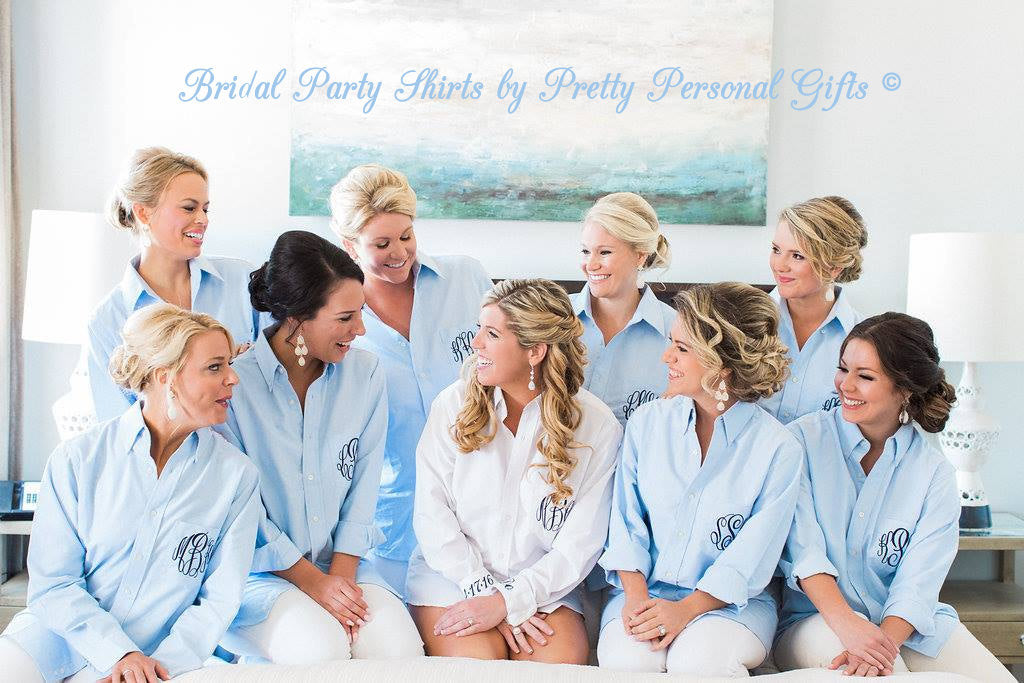bridal party wedding day shirt from Pretty Personal Gifts
