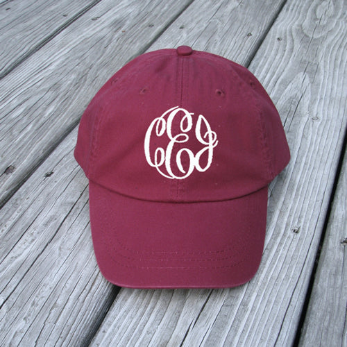 monogram baseball hat