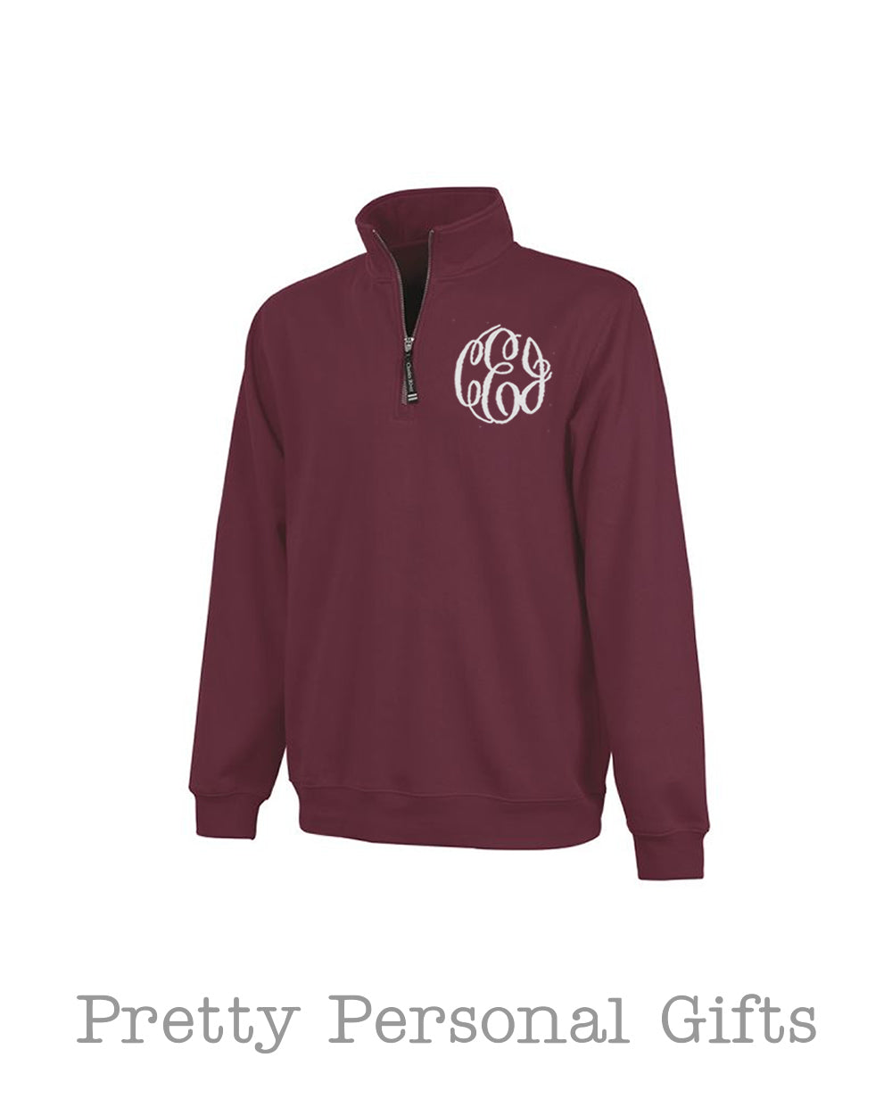 Charles River Apparel Crosswind Quarter Zip Pullover with monogram