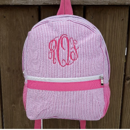 Pink deals seersucker backpack
