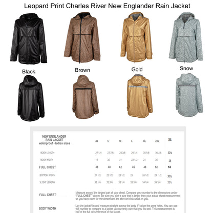 Leopard Print Rain Jacket with Monogram
