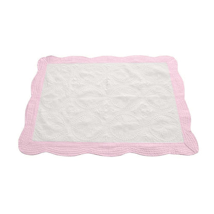 Monogrammed Heirloom Style Baby Quilt