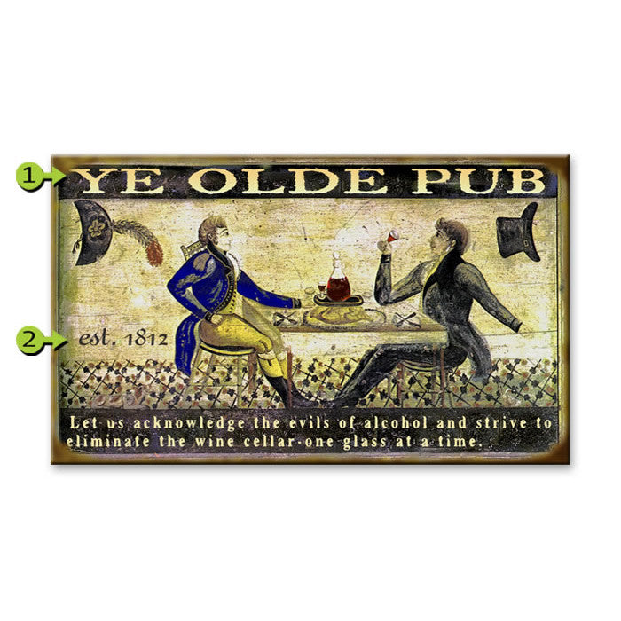 ye old pub personalized sign