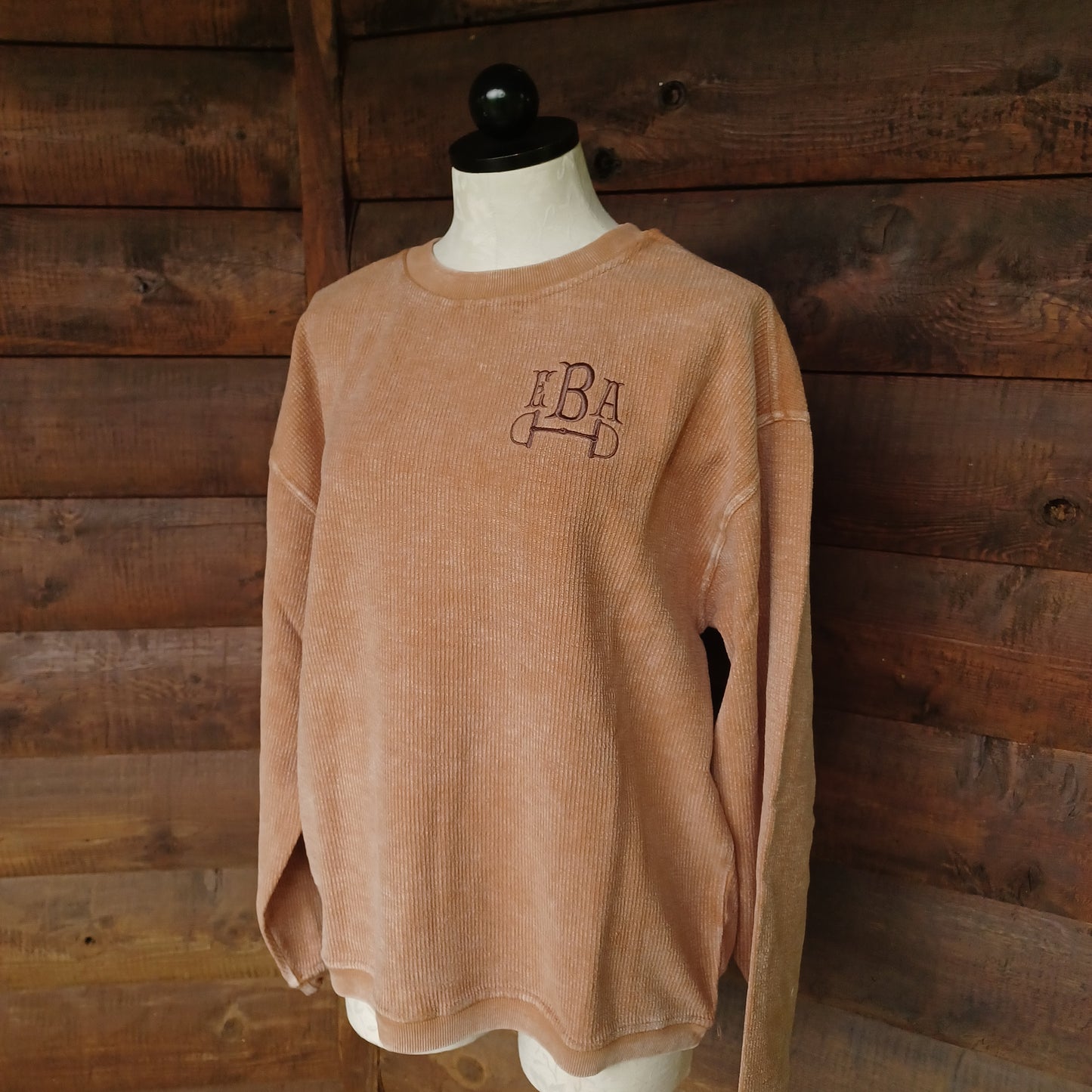 Corded Sweatshirt With Horse Bit Monogram