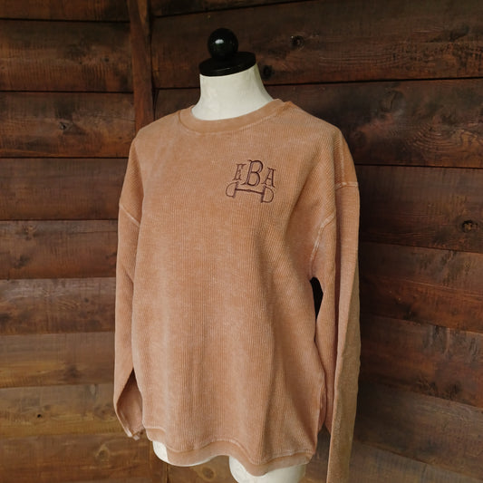 Corded Sweatshirt With Horse Bit Monogram
